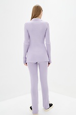 Lilac knitted two-piece suit: button-down jacket, pants  4037829 photo №3