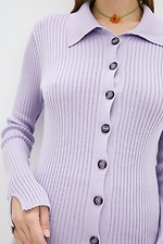 Lilac knitted two-piece suit: button-down jacket, pants  4037829 photo №5