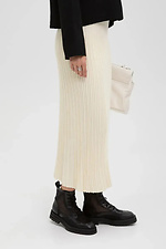 Women's knitted pleated skirt in white  4038829 photo №2