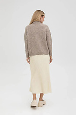 Women's knitted pleated skirt in white  4038829 photo №5