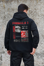 Herren Kapuzenpullover mit isoliertem Reißverschluss und Fleece-Reißverschluss mit Aufdruck Lauda Kane Schwarz Without 8055830 Foto №2