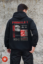 Herren Kapuzenpullover mit isoliertem Reißverschluss und Fleece-Reißverschluss mit Aufdruck Lauda Kane Schwarz Without 8055830 Foto №2
