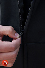 Herren Kapuzenpullover mit isoliertem Reißverschluss und Fleece-Reißverschluss mit Aufdruck Lauda Kane Schwarz Without 8055830 Foto №8