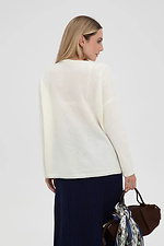 Women's woolen knitted jumper in white  4038831 photo №3