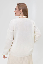 Damen Strickpullover aus Wolle in weiß Sewel 4038831 Foto №5