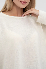 Women's woolen knitted jumper in white  4038831 photo №5