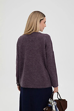 Wollstrickpullover für Damen in lila Sewel 4038832 Foto №4