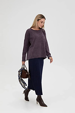 Women's woolen knitted jumper in purple color  4038832 photo №4