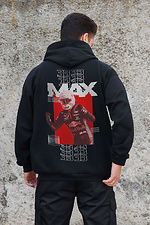 Herren Kapuzenpulli mit isoliertem Reißverschluss und Fleece-Reißverschluss mit Aufdruck Max Kane Schwarz Without 8055832 Foto №2