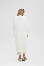 Women's long knitted cardigan in white color  4038833 photo №3