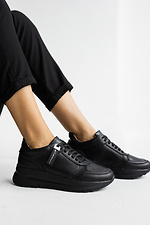 Black leather sneakers for the city  8018833 photo №8