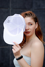 White plain snapback cap Without 8042833 photo №2