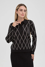 Women's knitted polo jumper in black color  4038834 photo №2