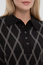 Women's knitted polo jumper in black color  4038834 photo №4