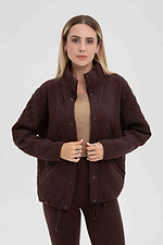Women's knitted bomber cardigan in brown color  4038836 photo №1