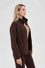Women's knitted bomber cardigan in brown color  4038836 photo №3