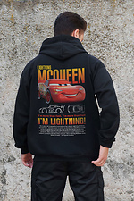 Мужское Утепленное Зип Худи На Флисе Зипер С Принтом Mcqueen Kane Black Without 8055836 фото №2