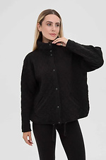 Women's knitted bomber cardigan in black color  4038837 photo №2