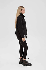 Women's knitted bomber cardigan in black color  4038837 photo №3