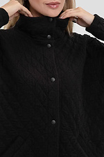 Women's knitted bomber cardigan in black color  4038837 photo №4