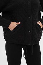 Women's knitted bomber cardigan in black color  4038837 photo №5