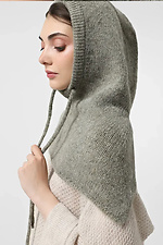 Women's knitted cowl in green color  4038839 photo №3