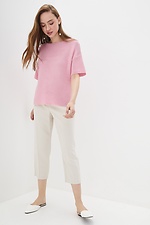 Pink knitted jumper with short sleeves  4037840 photo №2