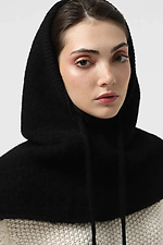 Women's knitted cowl in black color  4038840 photo №2