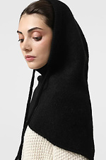Women's knitted cowl in black color  4038840 photo №3
