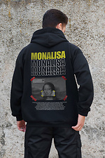 Herren Kapuzenpullover mit isoliertem Reißverschluss und Fleece-Reißverschluss mit Aufdruck Monalisa Kane Schwarz Without 8055840 Foto №2