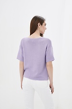 Knitted lilac jumper with short sleeves  4037841 photo №3