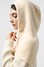 Women's knitted cowl in beige color  4038841 photo №3