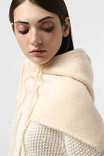 Women's knitted cowl in beige color  4038841 photo №4