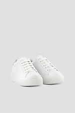 Women's white spring sneakers made of genuine leather  4205841 photo №3