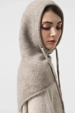 Women's knitted cap in dark beige color  4038842 photo №3