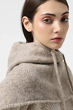 Women's knitted cap in dark beige color  4038842 photo №4