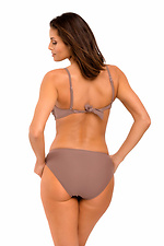 Einteiliger beigefarbener Monokini-Badeanzug mit Volants Marko 4023843 Foto №3