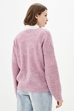 Różowy sweter z dzianiny w warkocze  4037845 zdjęcie №3
