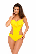 One-piece yellow monokini swimsuit with flounce Marko 4023846 photo №2