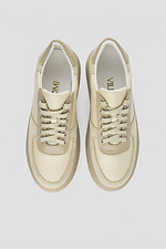 Leichte Damen-Plateau-Sneakers aus Leder und Wildleder 4205846 Foto №3