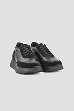 Black Leather Platform Sneakers  4205851 photo №1