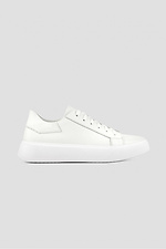 White leather platform sneakers for women  4205852 photo №2