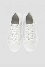 White leather platform sneakers for women  4205852 photo №3