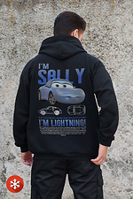 Herren Kapuzenpullover mit isoliertem Reißverschluss und Fleece-Reißverschluss mit Aufdruck Sally Kane Schwarz Without 8055854 Foto №2