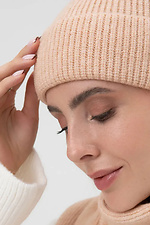 Women's knitted hat in pink color  4038856 photo №3