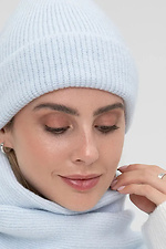 Women's knitted hat in blue color  4038857 photo №2