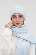 Women's knitted hat in blue color  4038857 photo №3