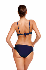 Blue velvet one-piece swimsuit: push-up bra with flounces, panties with elastic bands on the barrels Marko 4023859 photo №3