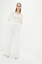 White knit jumper with lantern sleeves  4037859 photo №2