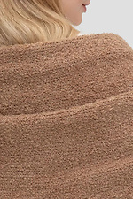 Women's knitted scarf stole, light brown  4038860 photo №4